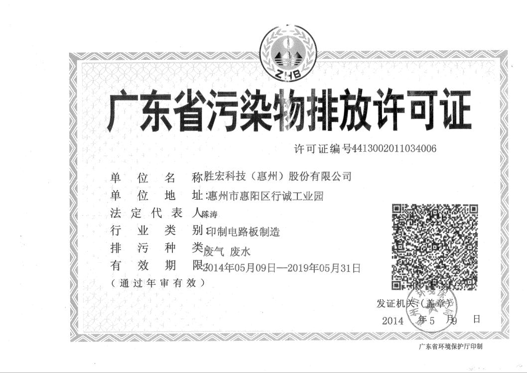 信息公开：星空xingkong官方科技2015-2019年排污许可证